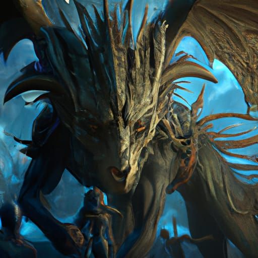 Mythical Creatures in Dark Fantasy Style