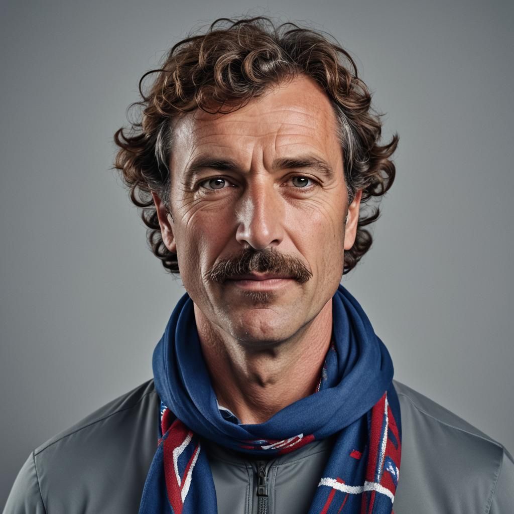 Detailed Portrait of English Soccer Manager