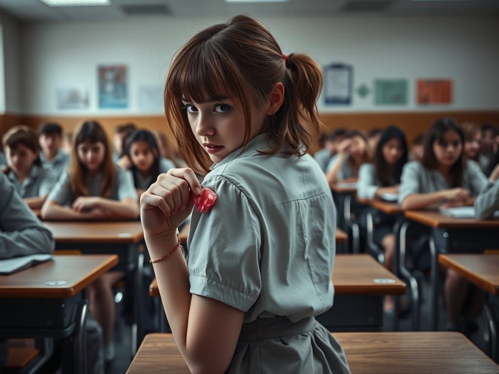 Discreet Gum Dropping in a High School Classroom