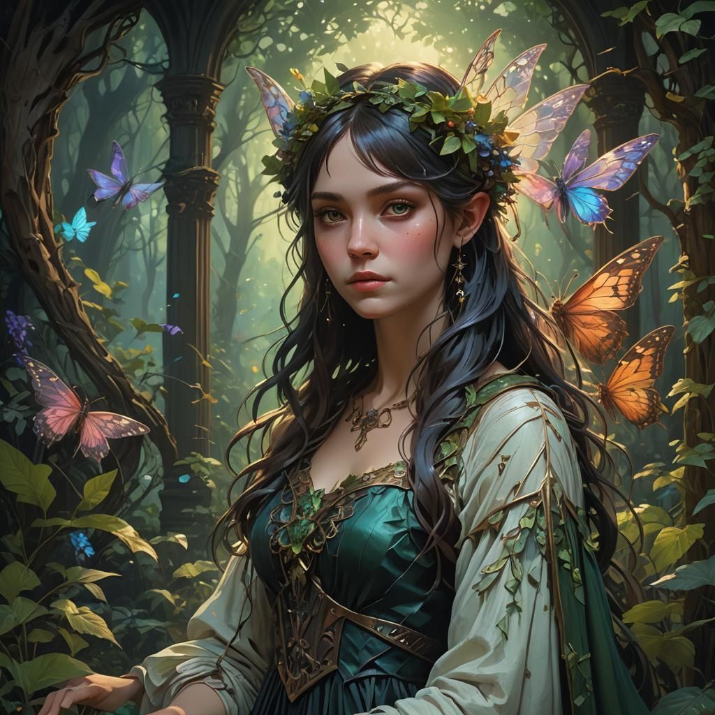 Fairy Forest Emerges in Gothic Art Nouveau Style