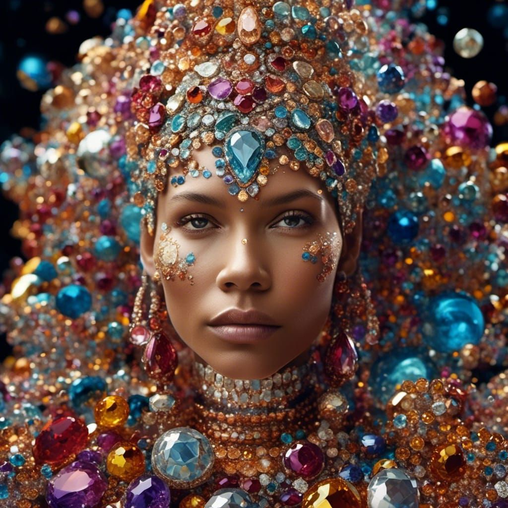 Earth Diamond Ring in Hyperreal Style