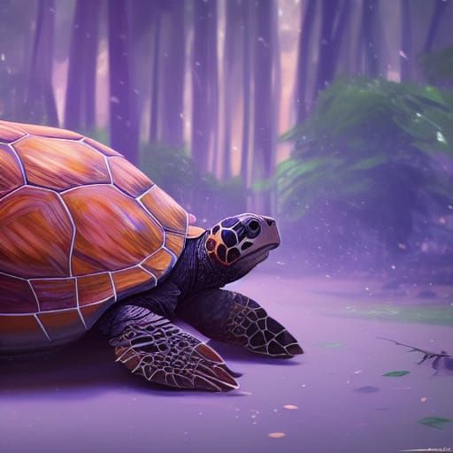 Colorful Turtle Shell Concept Art in 8K