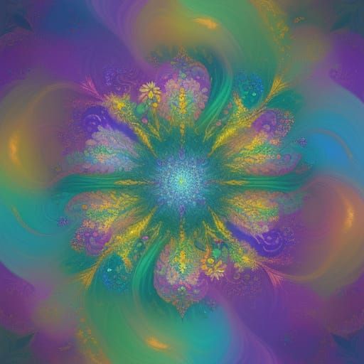 Ethereal Iris Blooms in Vibrant Oil Painting