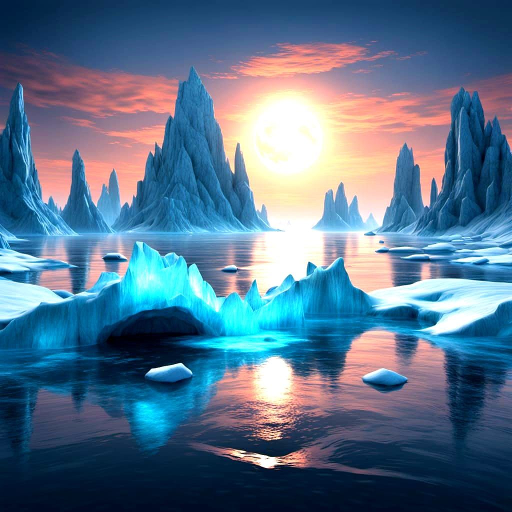 Frozen Extraterrestrial Ocean with Bioluminescent Depths