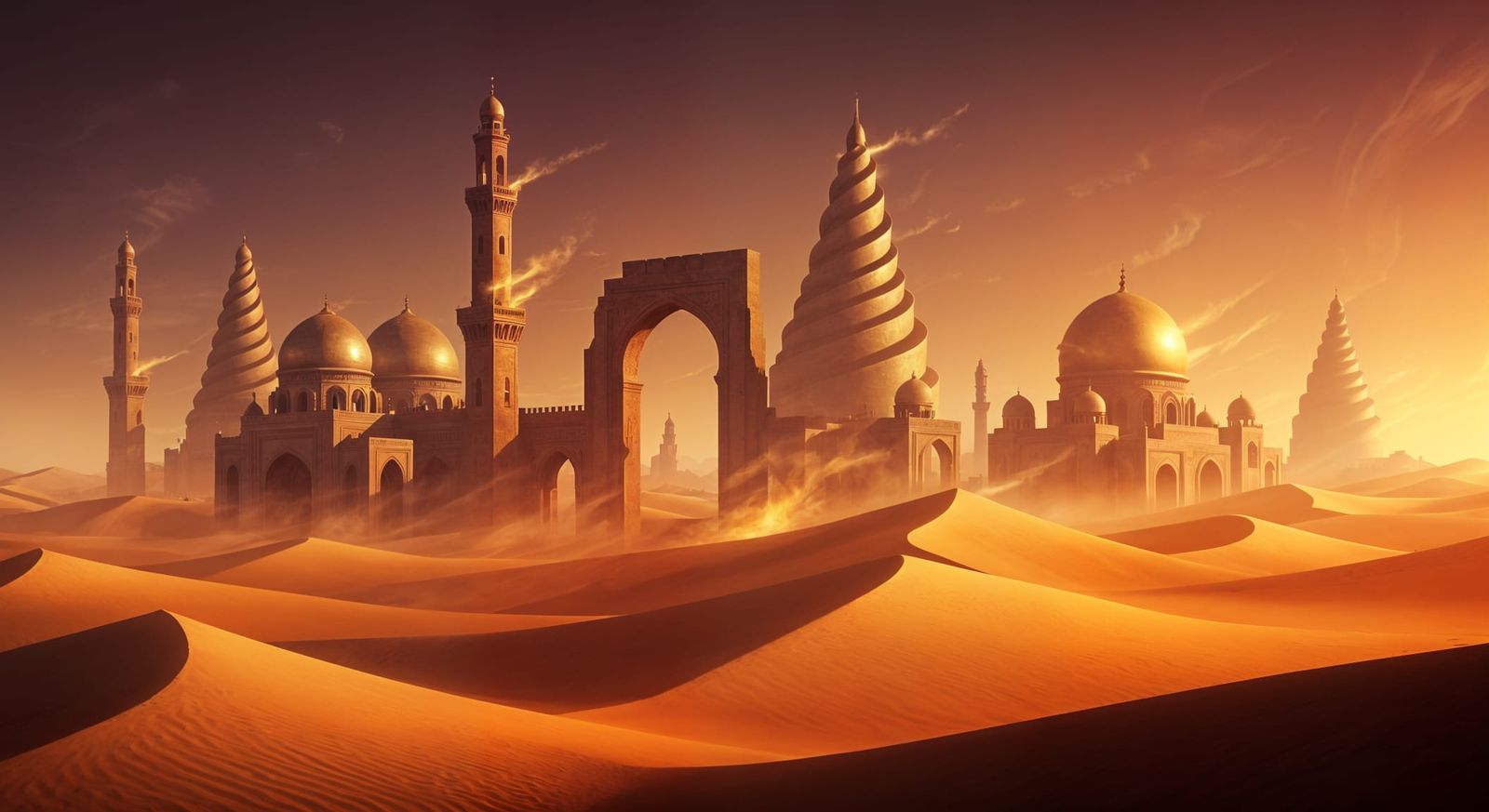 Ghost City Mirage in Desert Heat