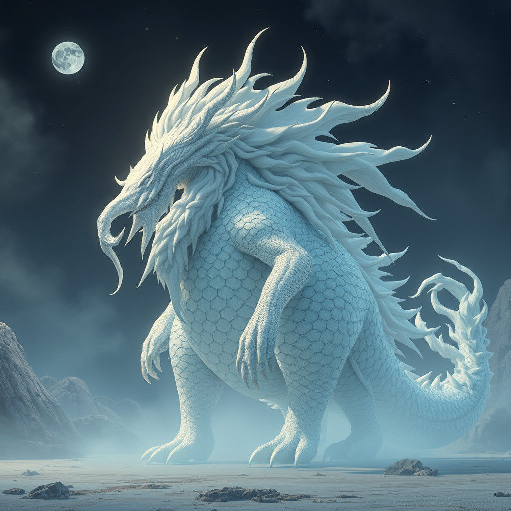 Majestic Mythical Creature in Vintage-Punk Style