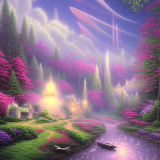 UFO Sighting in Roswell: Ethereal Fantasy Art