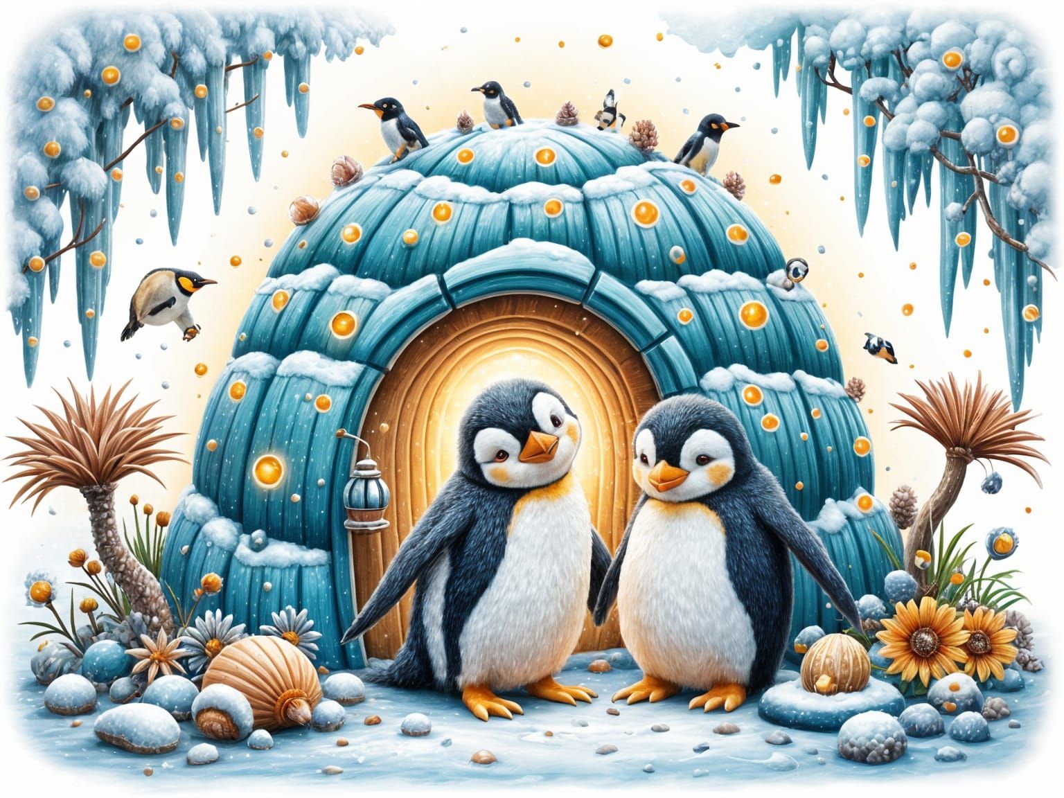 Happy Penguins by Cozy Igloo in Winter Wonderland