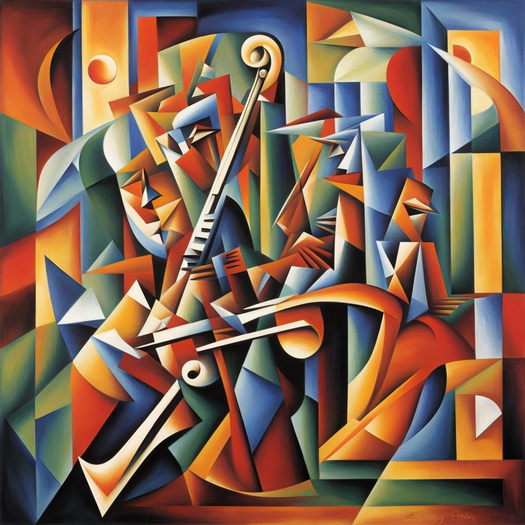 Abstract Cubism Smooth Jazz Euclidean Painting