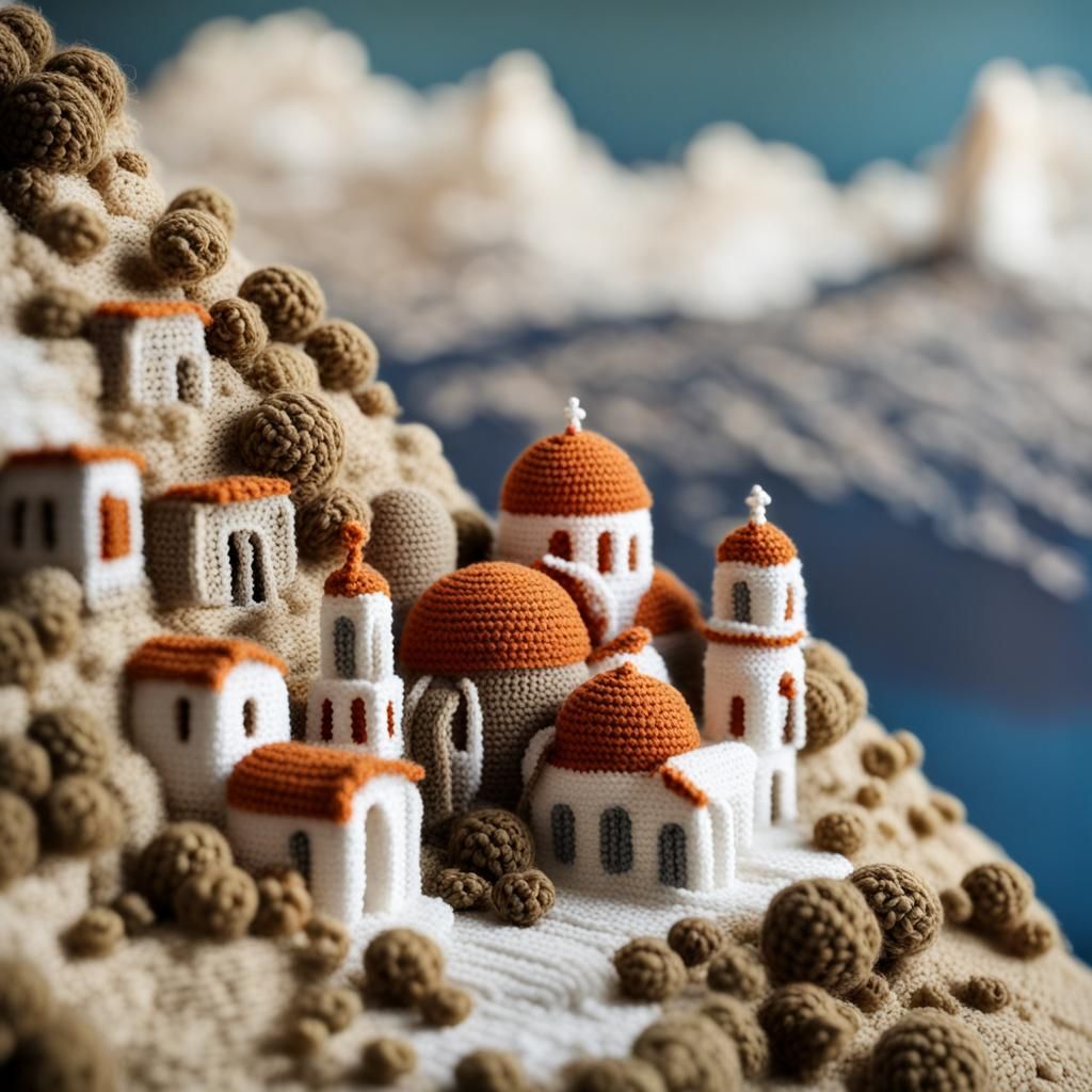 Yarn Art: Greek Village Crochet in 8k
