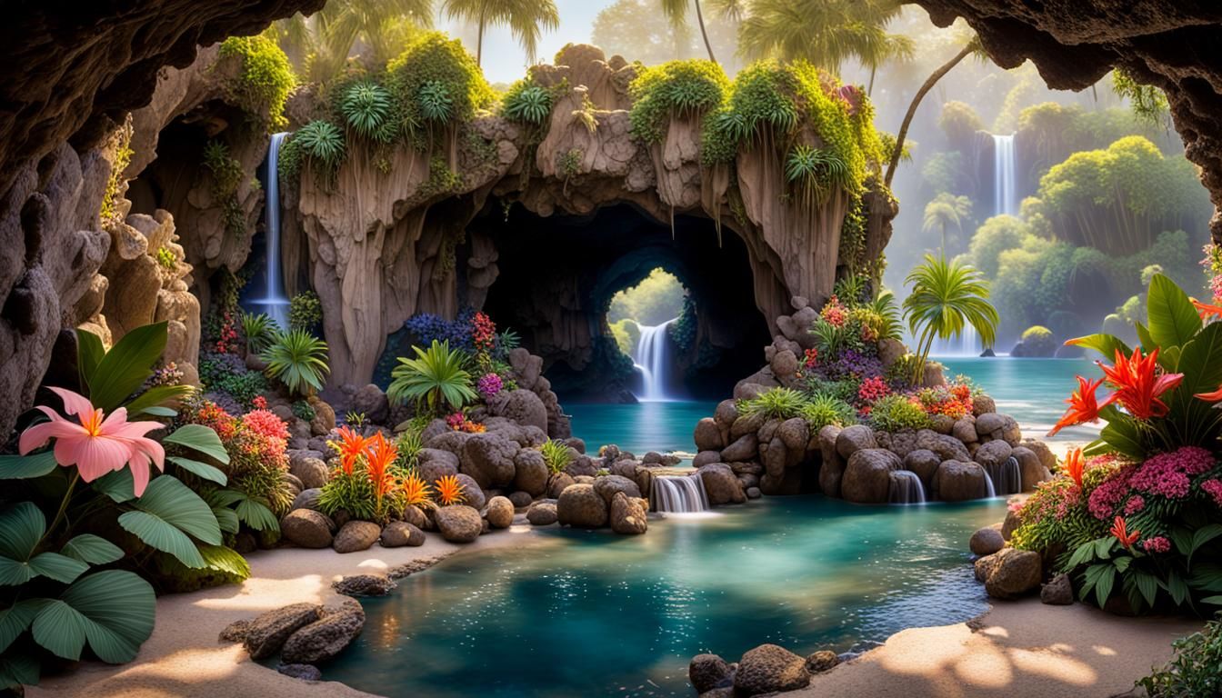 Island Oasis: Secret Garden in Parrish Style