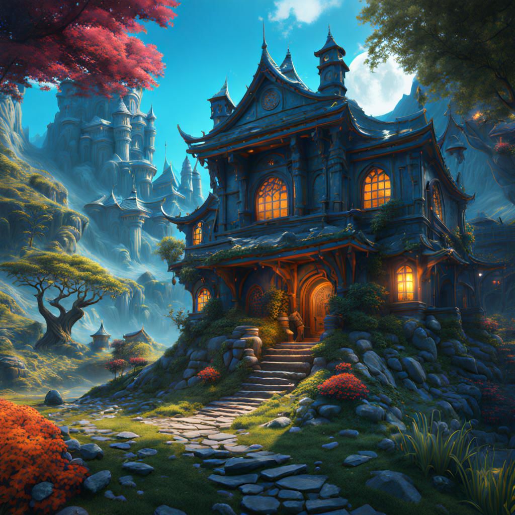 Fantastical Matte Painting in Deep Color