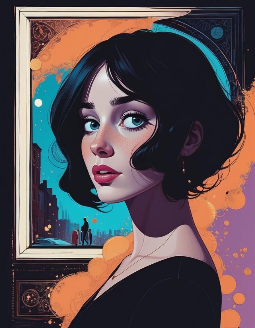 Abstract Cartoon: Pennies on Your Eyes