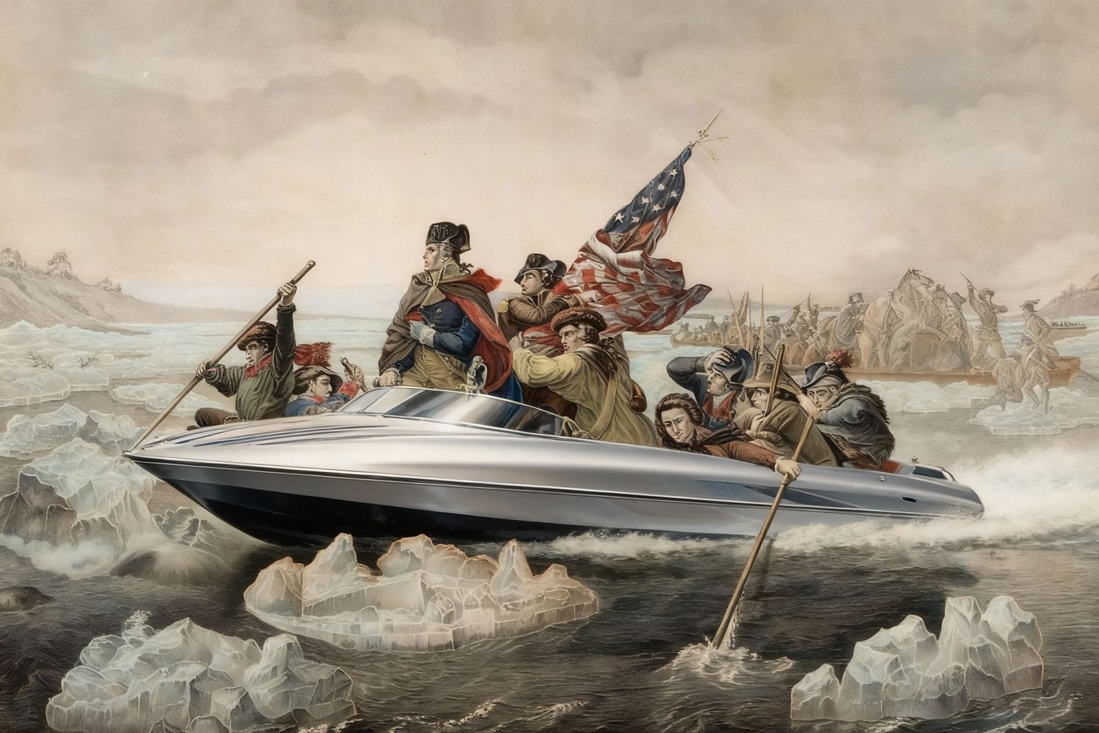 George Washington's Speedboat Crossing