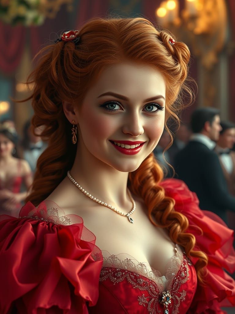 Victorian Fantasy Ball Gown in Deep Colors