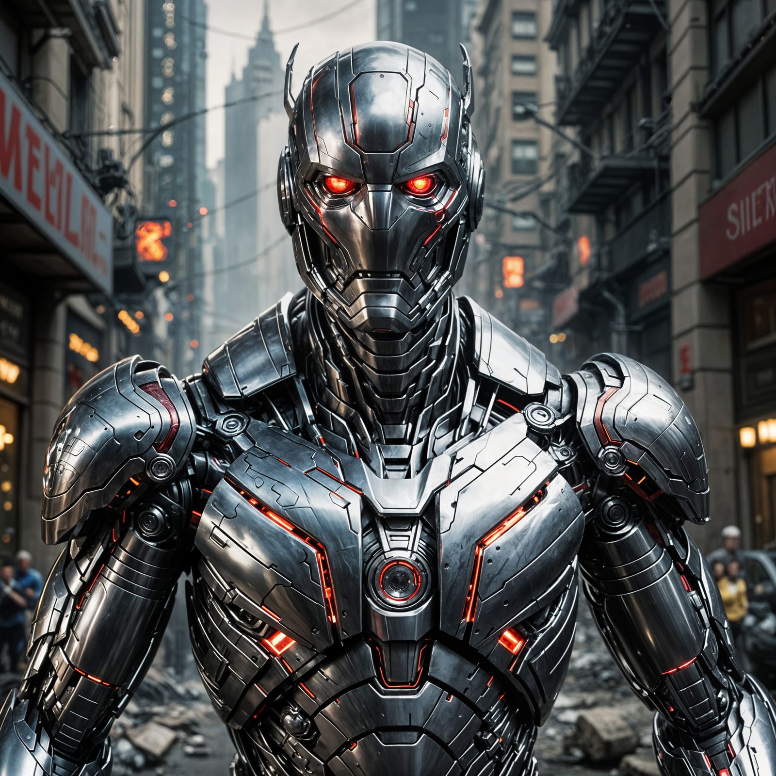 Surreal Ultron Robot Reveals Dark Future Landscape