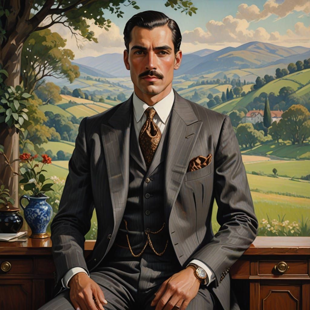 A Refined Gentleman of Spanish Descent in Traditional Englis...