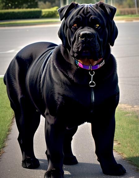 Whimsical Cane Corso Portrait