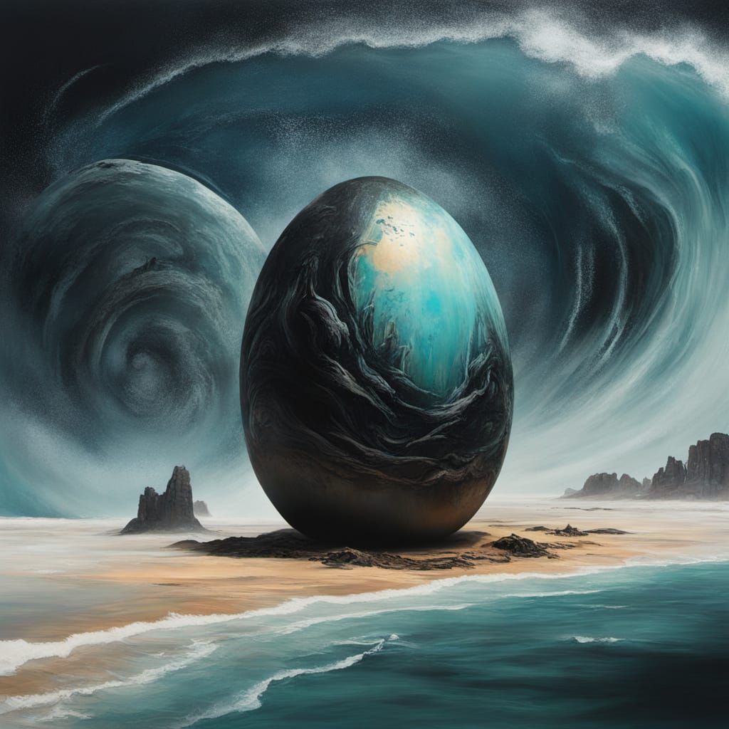 Surreal Cyberpunk Painting of a Bison Under Scandalous Light