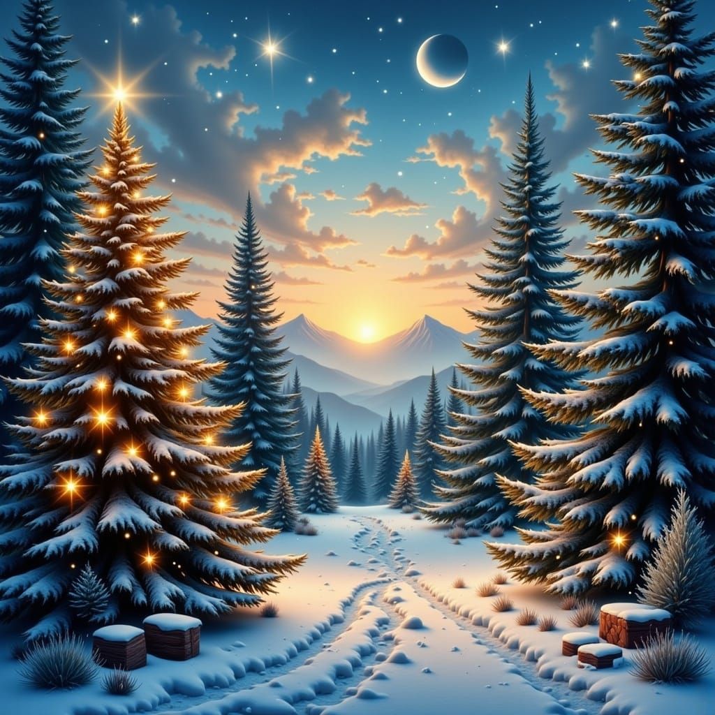 Magical Christmas Feeling: Whimsical Holiday Art