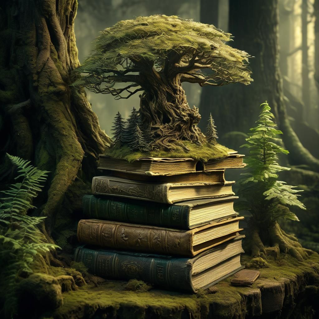 Enchanted Forest Diorama with Treebeard Figure