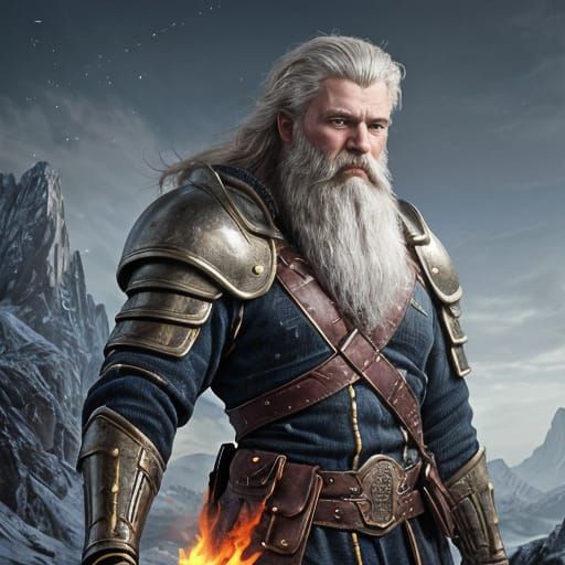 Arcane Warrior Dwarf Portrait in Fantasy Art Style