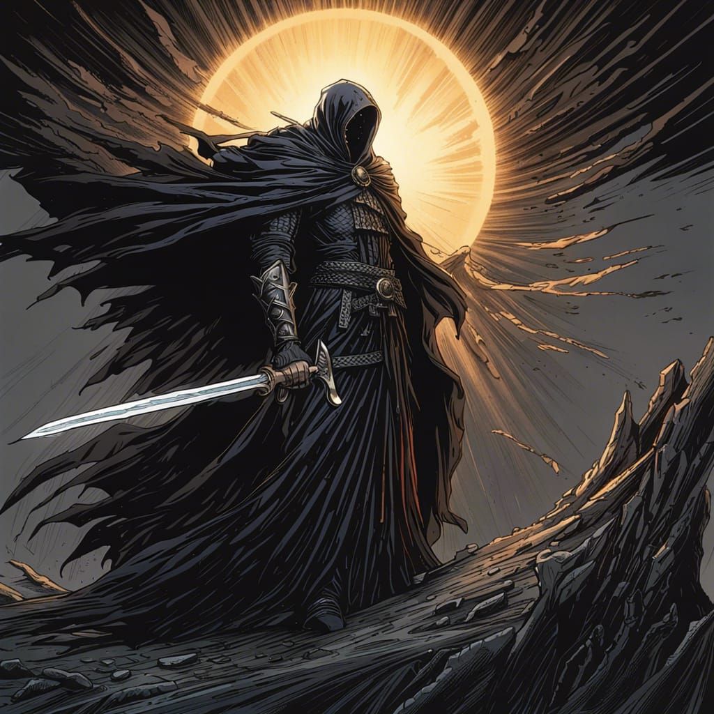 High Gothic Fallen Angel Under Dark Eclipse