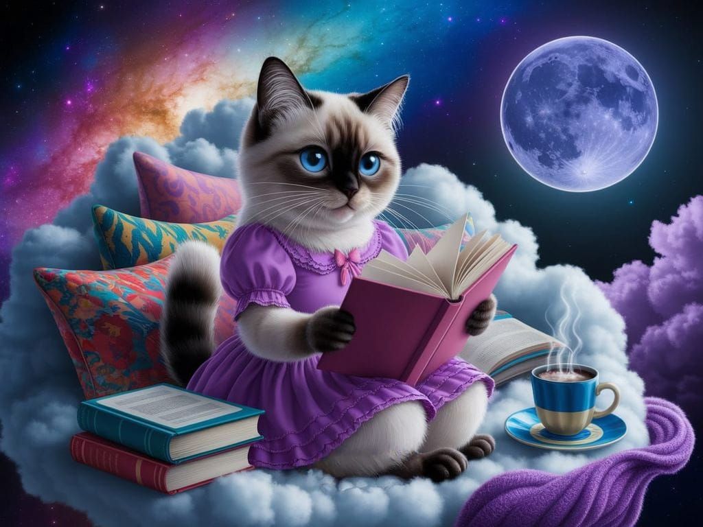 Elegant Siamese Cat Portrait