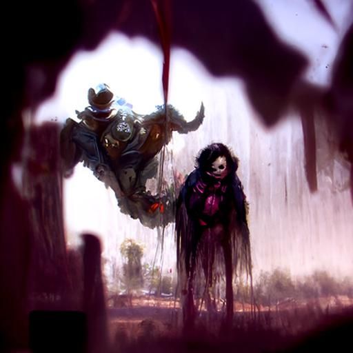 Sinister Doll Portrait in Dark Fantasy Style