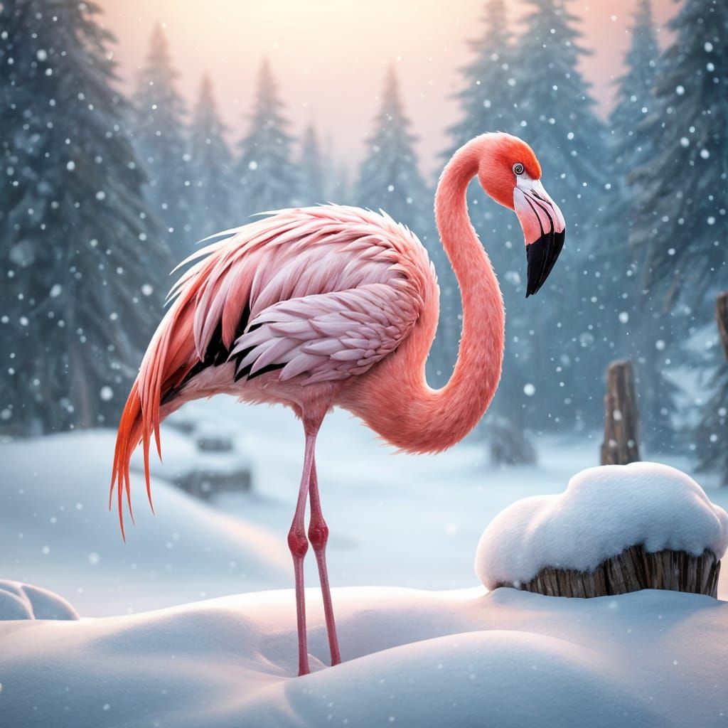 Winter Flamingo 🦩