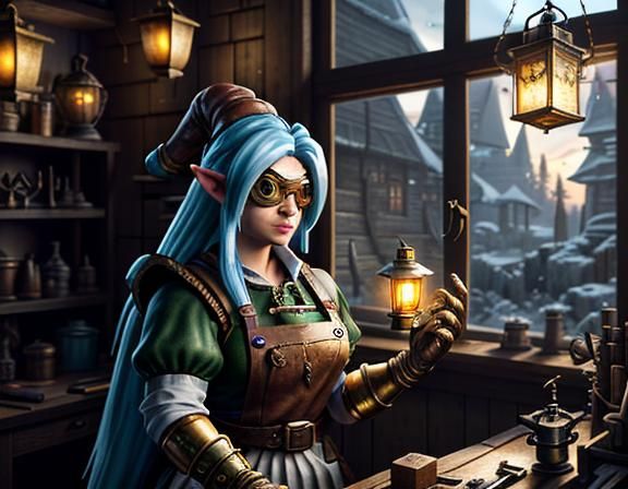 Gnome Repairs Automaton: Epic 3D Game Graphics