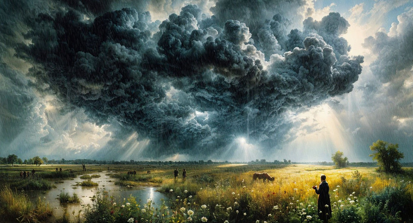 Machine Making Rain Clouds with Heavenly Light