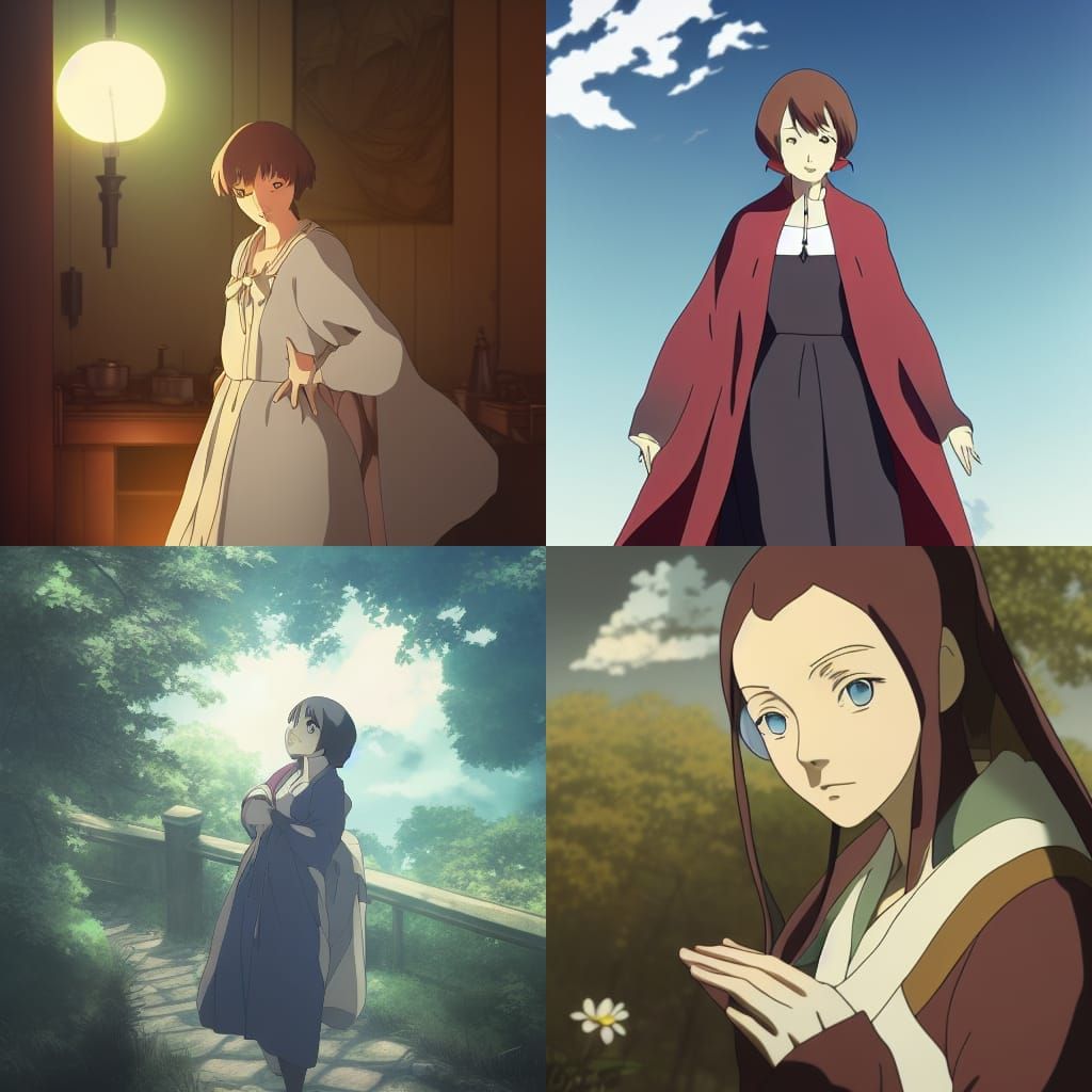 Florence Nightingale in Studio Ghibli Anime Style