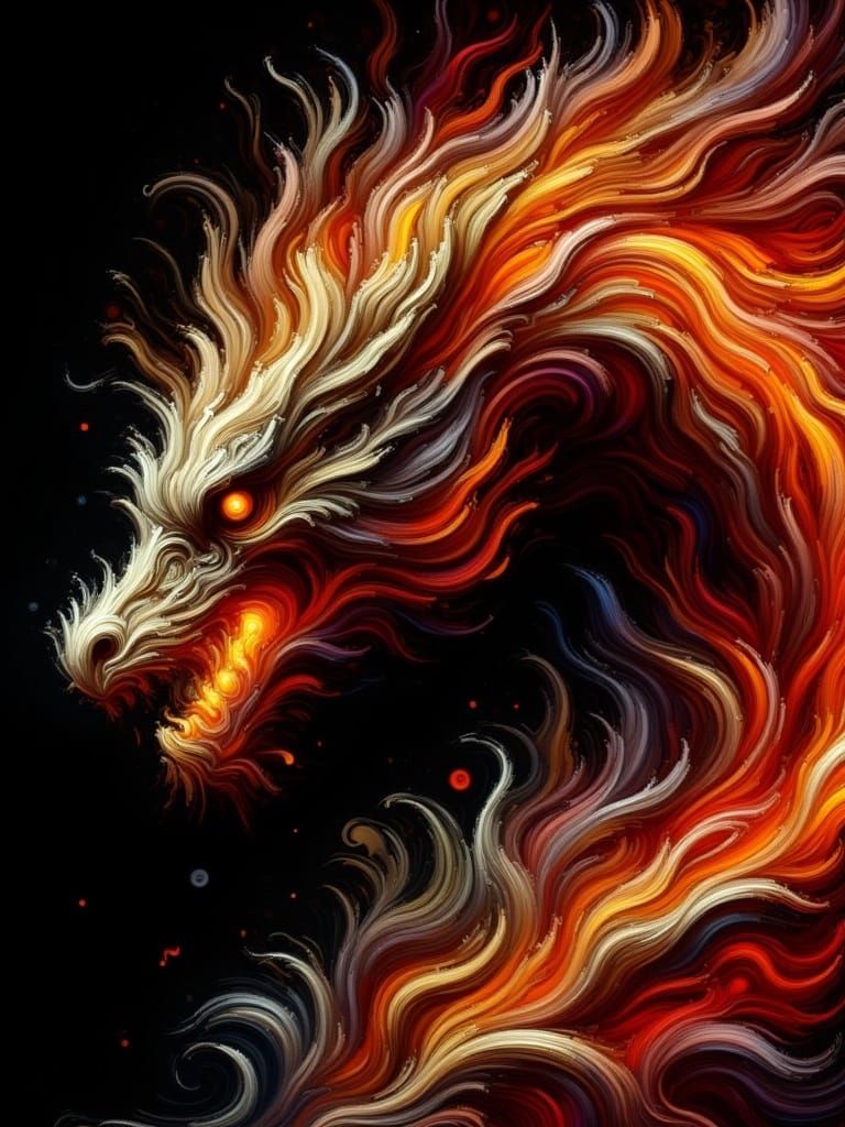 Decaying Red Dragon in Hyperrealistic Digital Art