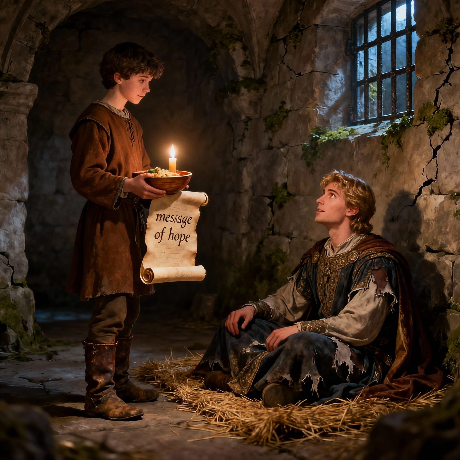 Medieval Serving Boy Delivers Hope to Dungeon Prince