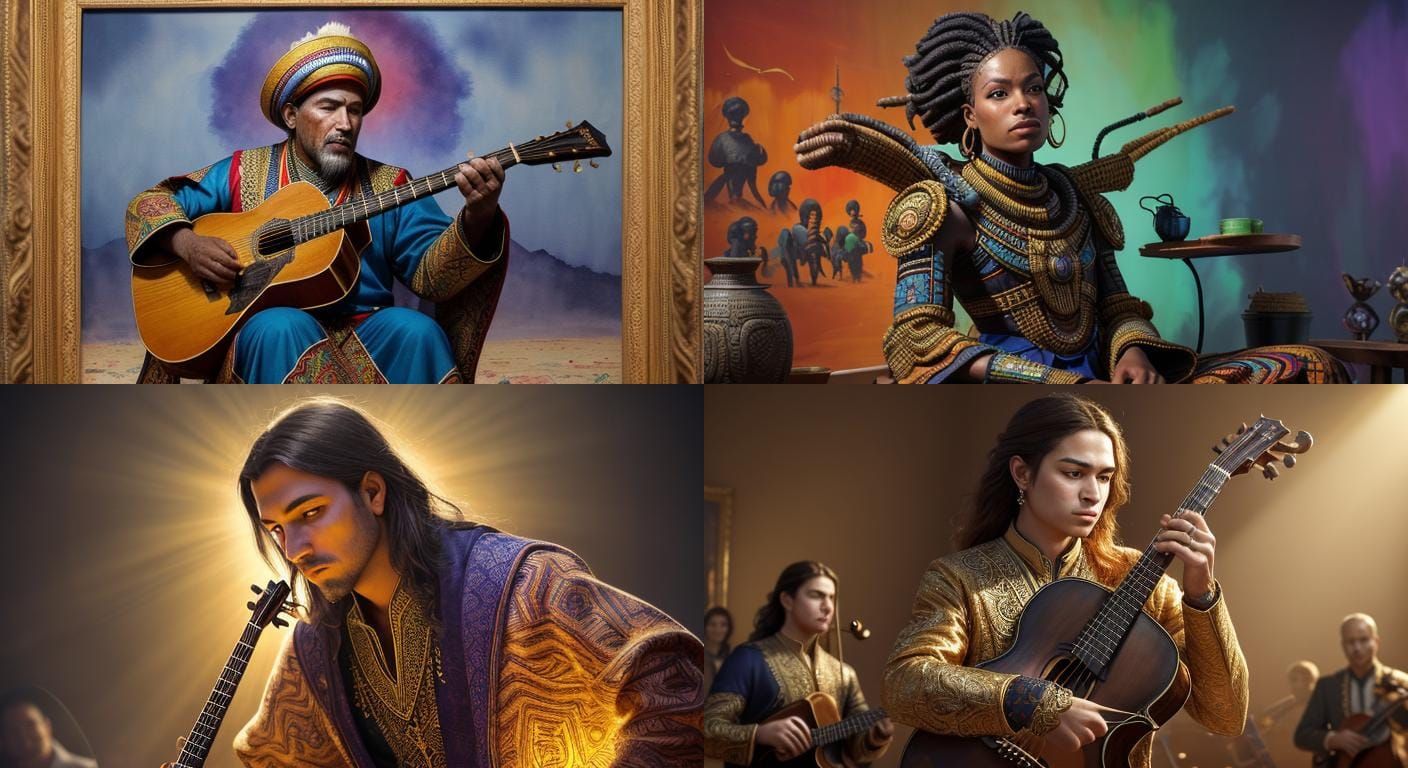 Hyperrealistic Digital Performance with Dramatic Lighting