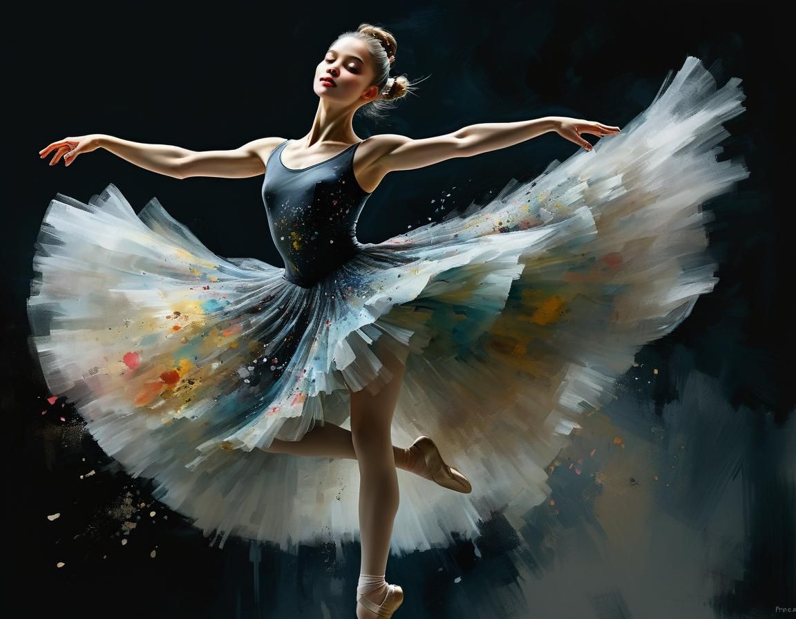 Dazzling Ballerina in Elegant Flight