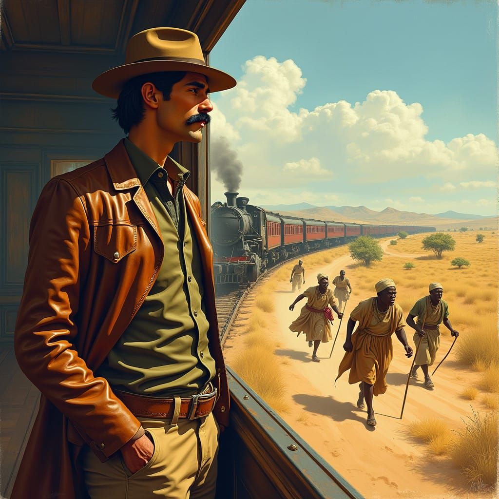 English Archeologist Views African Landscape, 1930s