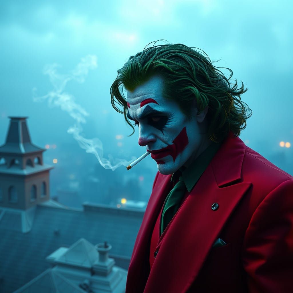 Joker's Dark Comedy: A Haunting 3D Portrait