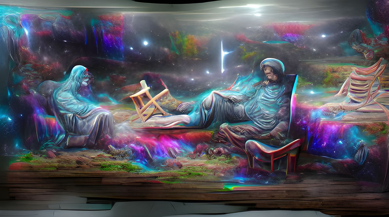 Cosmic Gothic Bench in Astral Illustration