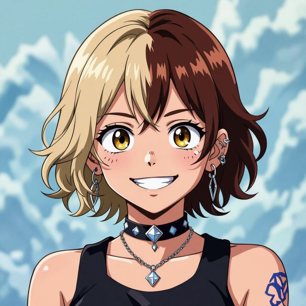 My Hero Academia Girl with Ice Quirk in Anime Style