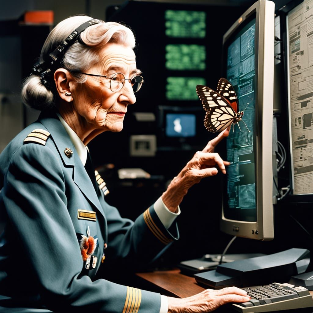 Admiral Hopper Inspects the First Computer Bug