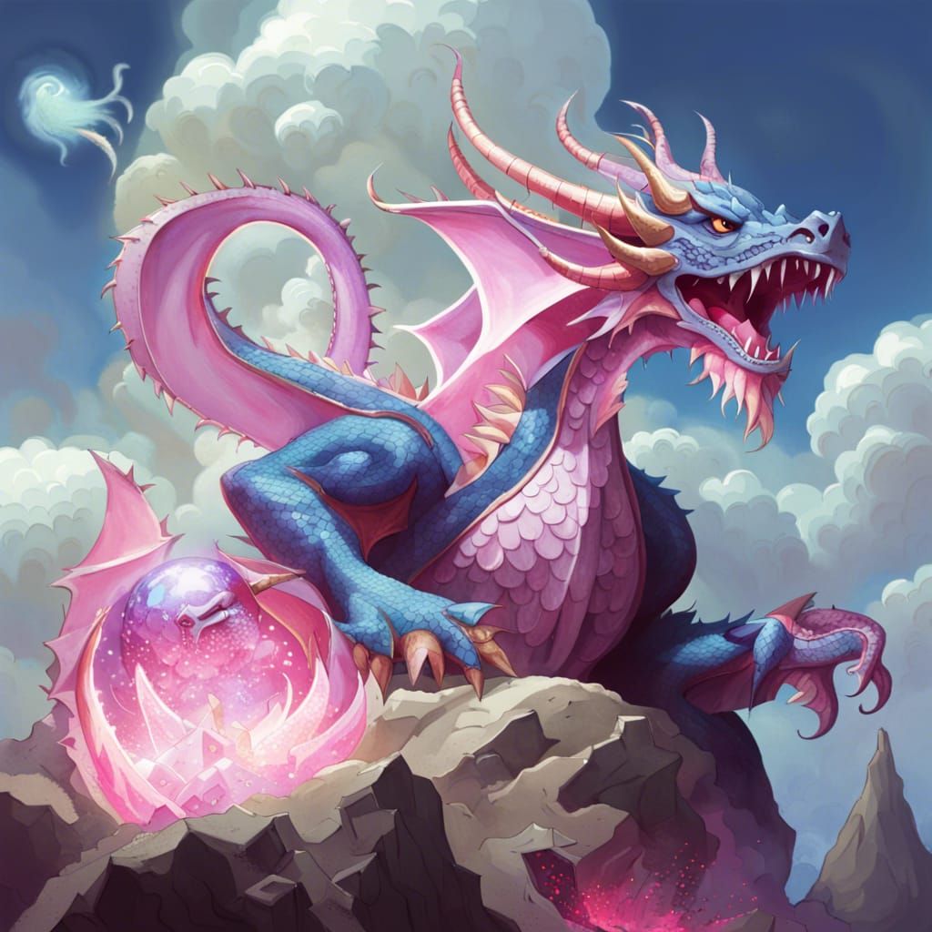 Terrifying Blue Dragon Sultan Spewing Fire