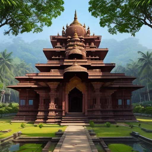 Surreal Kerala Shiva Temple at Golden Hour