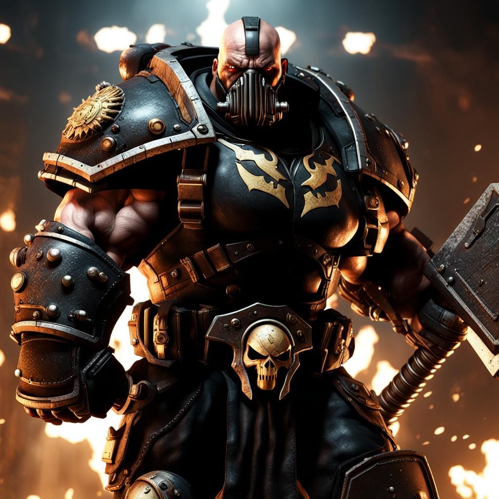 Bane as Chaos Space Marine in 3D Game Style