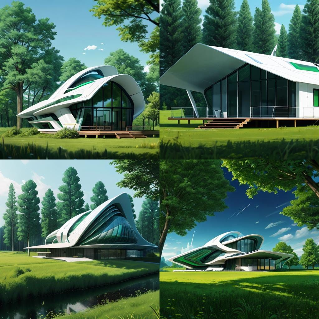 Futuristic Country Cabin in Zaha Hadid Style