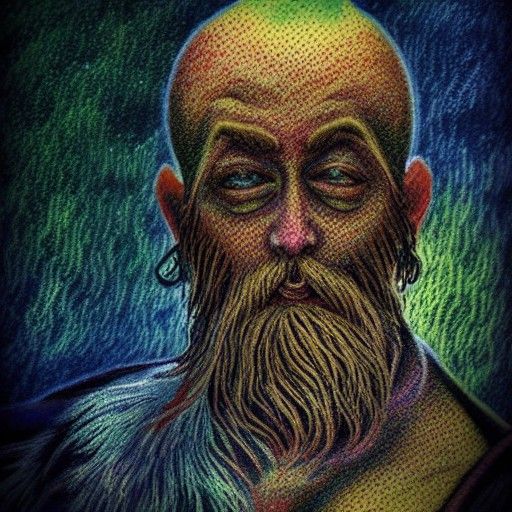 Warrior Overcomes Darkness: Pointillism Macro Photography