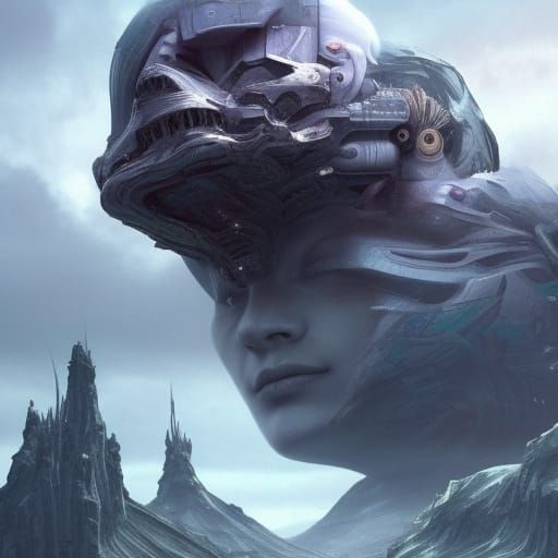 Android Domination: A Dystopian Cyberpunk Portrait