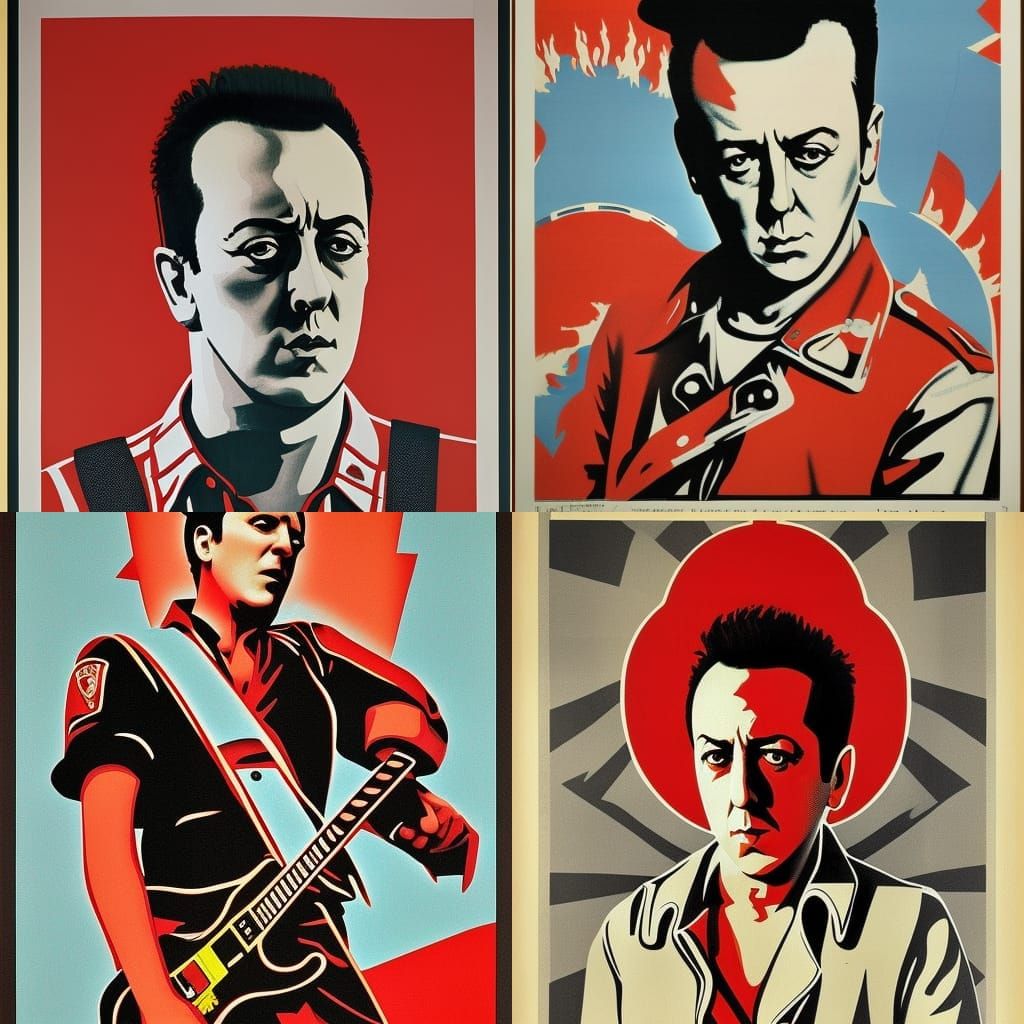 Joe Strummer Soviet propaganda poster art