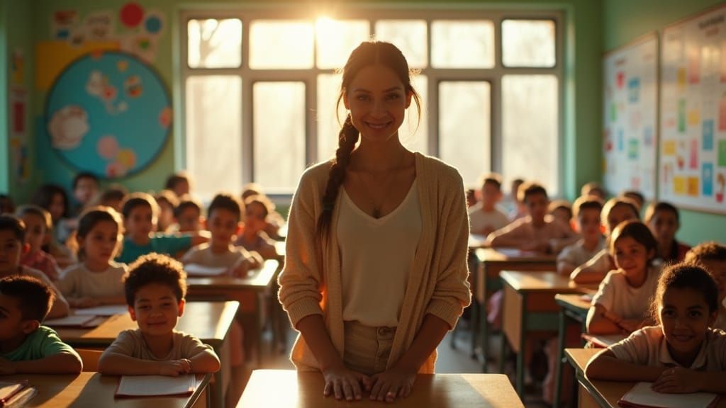 American Teacher Inspires Students in Film-Style Classroom